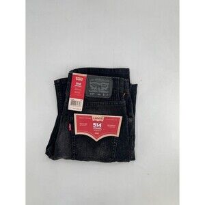 NWT boys' Levi’s 514 Black Jeans, Size 26x27 Slim Fit Denim for Boys  A116